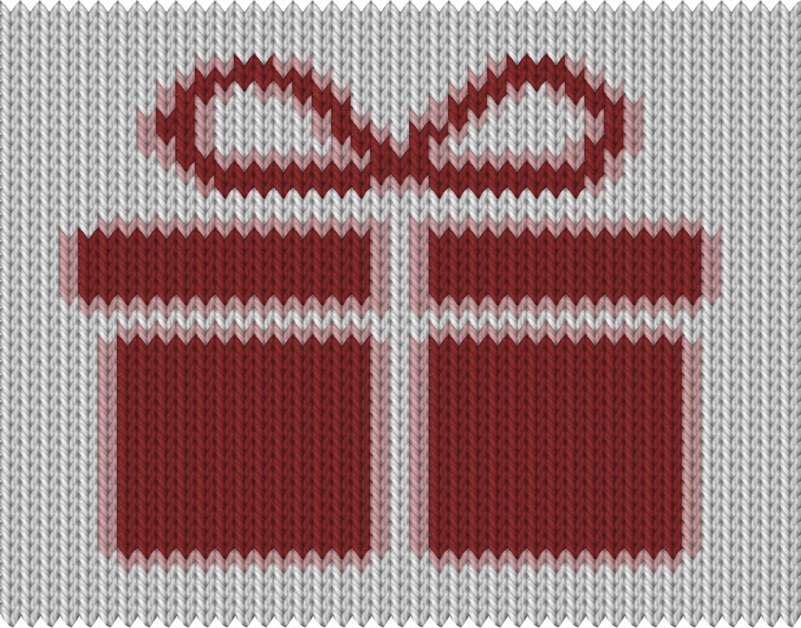 Knitted röd present