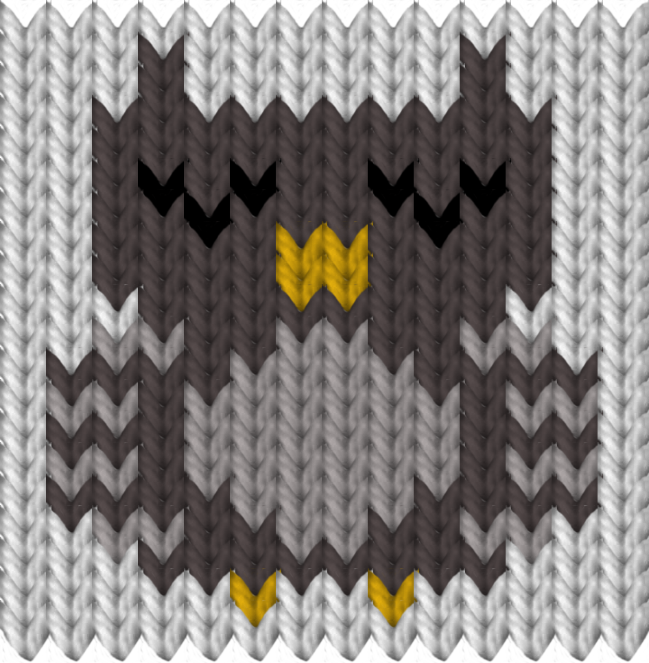 stickning motiv ugle