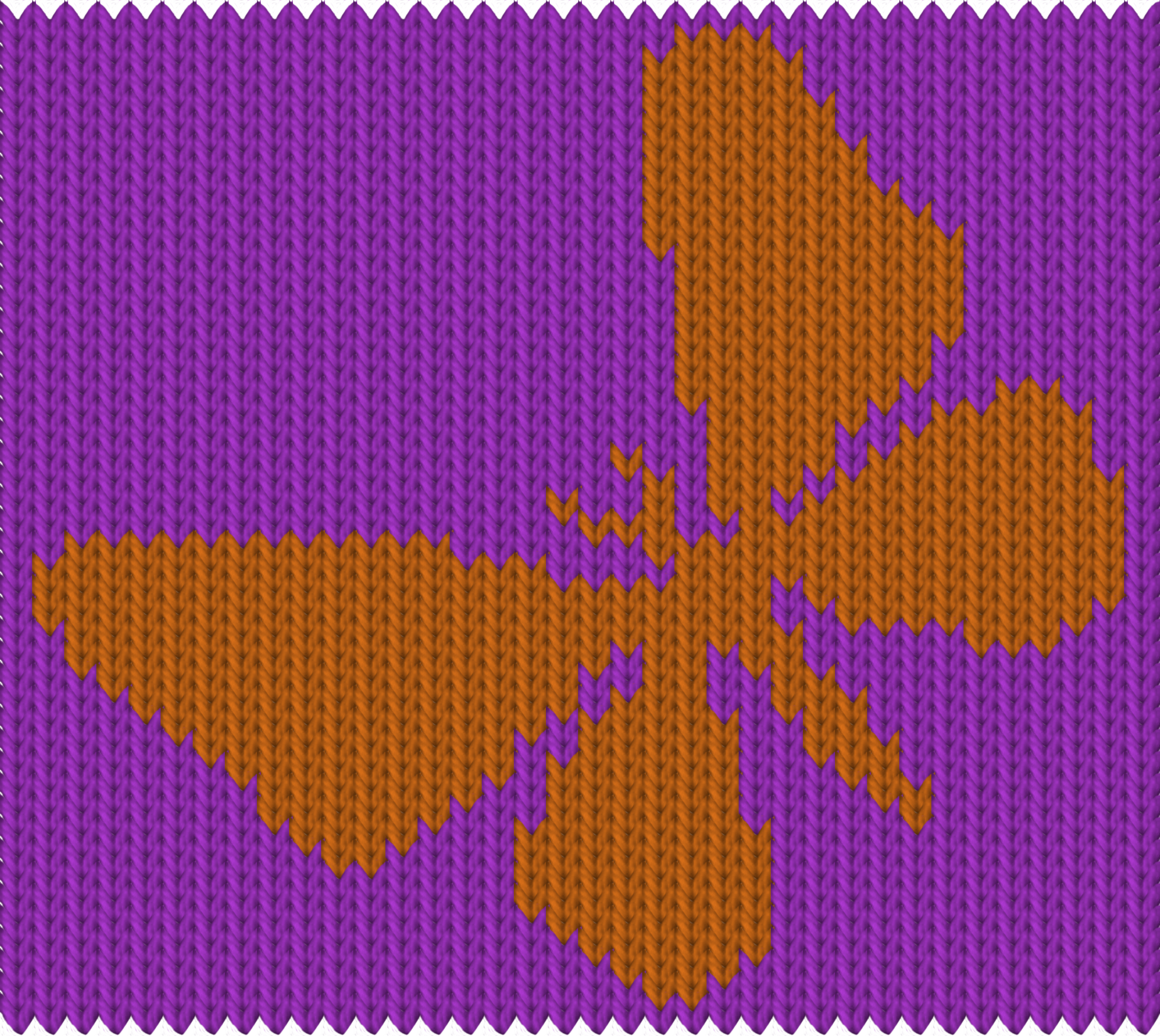 stickning motiv fjärill