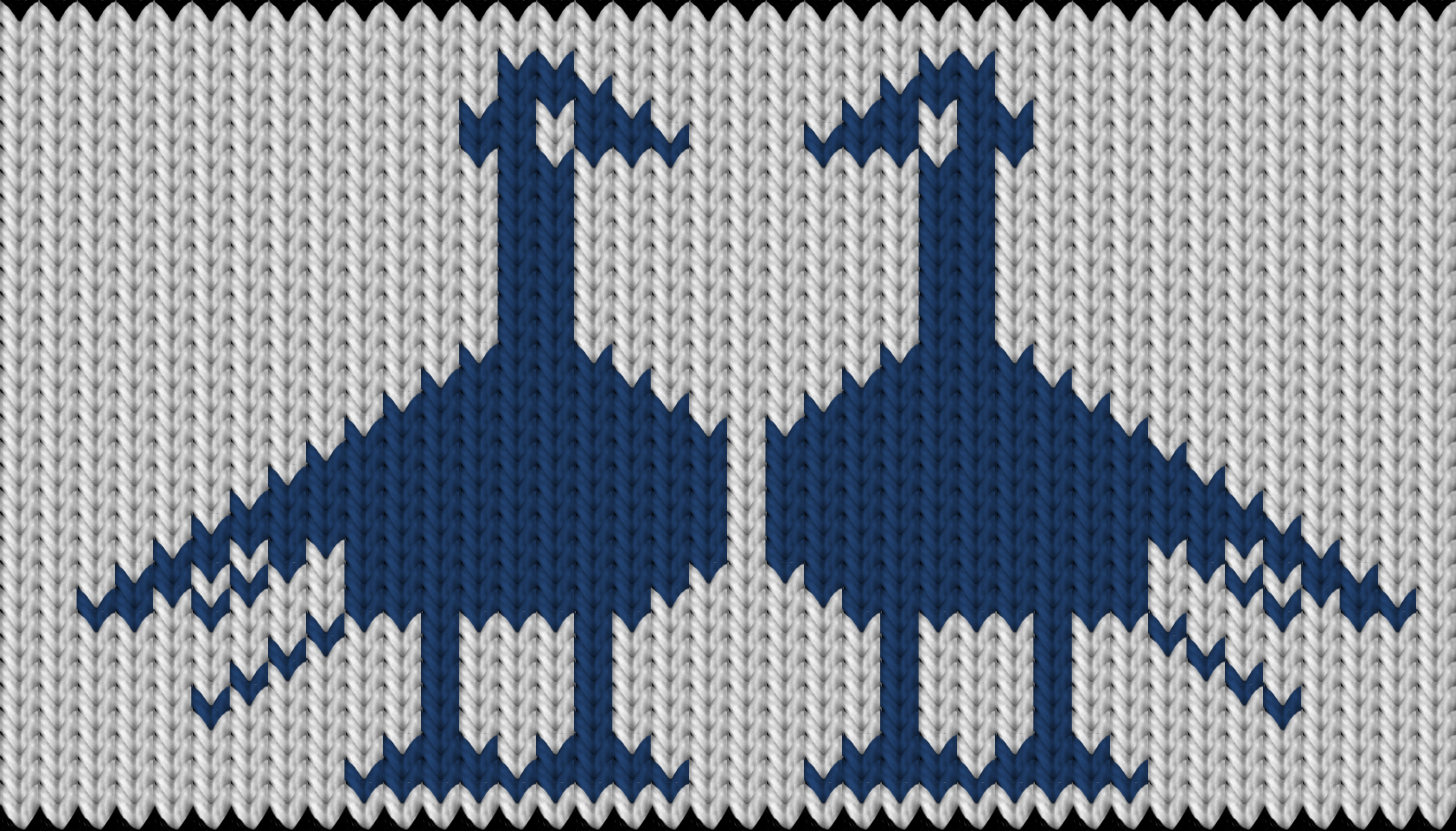 stickad fågel, stickning motiv