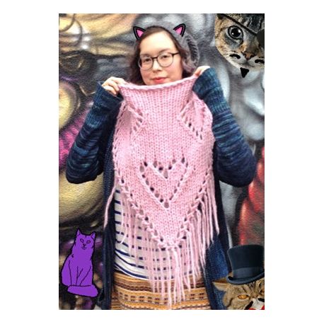 My Bloody Valentine - handstickad scarf