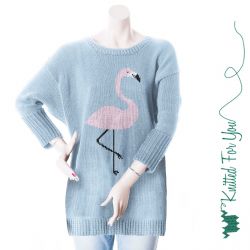 Ekobomull långtröja med flamingo