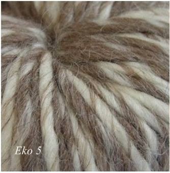 Eco ull - Vit och brun
